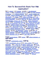 How To Successfully Scale Your Web Application?