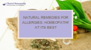 Natural Remedies for Allergies: Homeopathy at Its Best