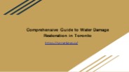 Comprehensive Water Damage Solutions in Toronto