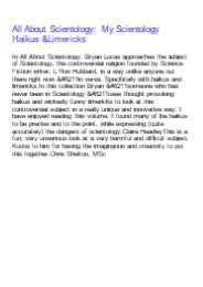 ❤[PDF]⚡ All About Scientology: My Scientology Haikus & Limericks