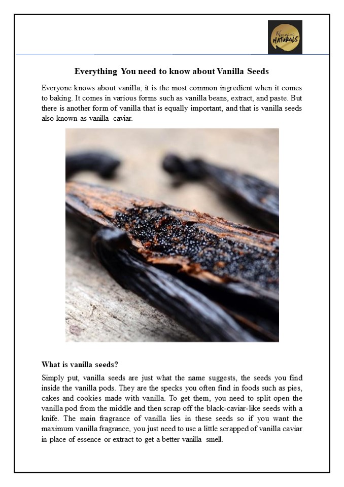 Everything You need to know about Vanilla Seeds
