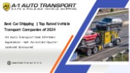 Best Car Shipping Services