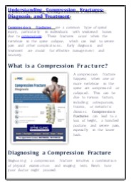 Understanding Compression Fractures: Diagnosis and Treatment