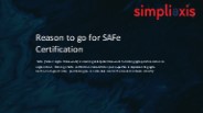 Reason to go for SAFe Certification