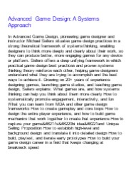 ⚡[PDF]✔ Advanced Game Design: A Systems Approach
