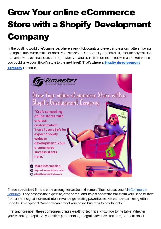 PPT – Grow Your online eCommerce Store with a Shopify Development ...