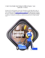 A Guide to Eco-Friendly Bond Cleaning for Different Property Types: Apartments vs. Houses