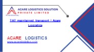 TAT maintained transport | Acare Logistics
