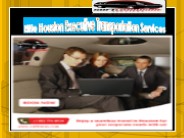 Elite Houston Executive Transportation Services