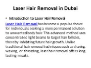 Laser Hair Removal in Dubai