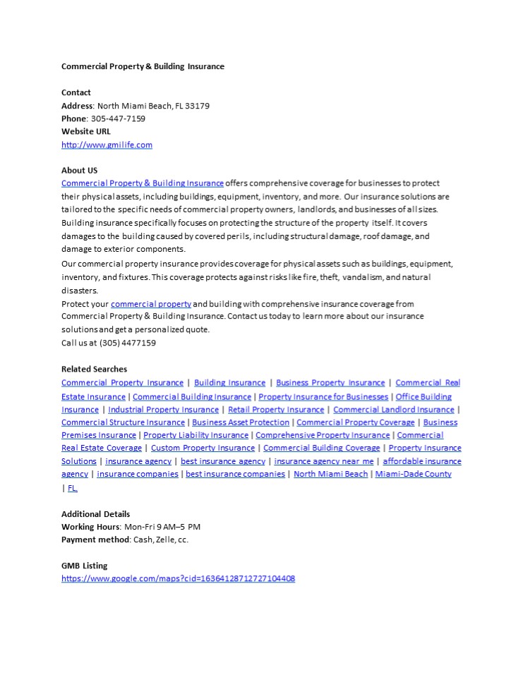 Commercial Property & Building Insurance (1)