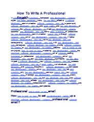 How To Write A Professional Email?