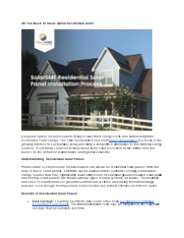 All You Need to Know About Residential Solar