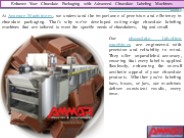 Enhance Your Chocolate Packaging with Advanced Chocolate Labeling Machines