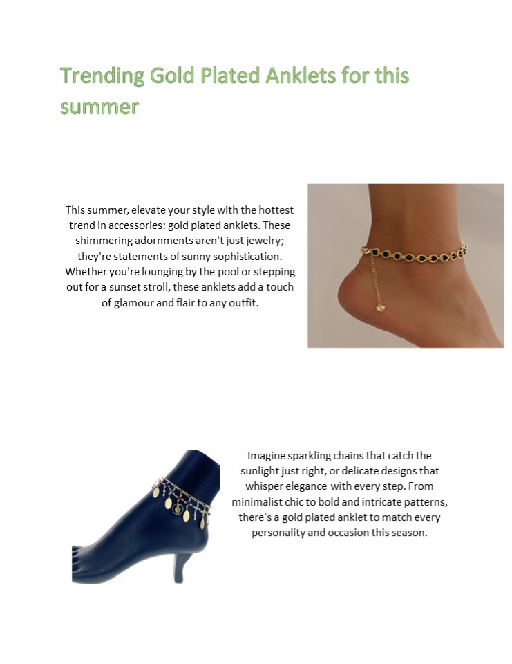 Trending Gold Plated Anklets for this summer