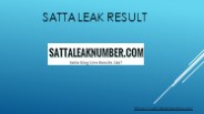 Satta Leak Result