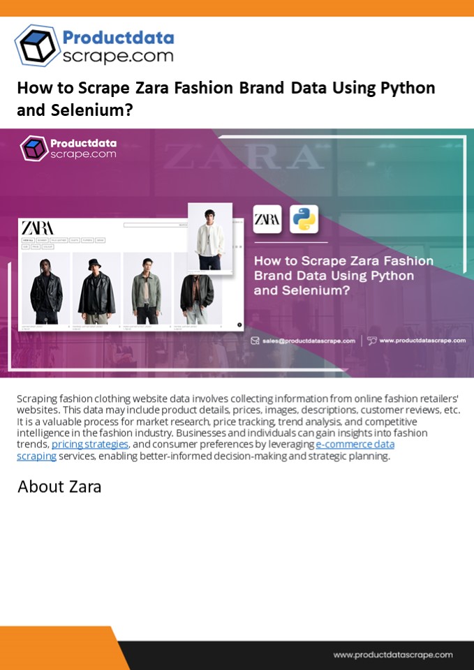 How to Scrape Zara Fashion Brand Data Using Python and Selenium?