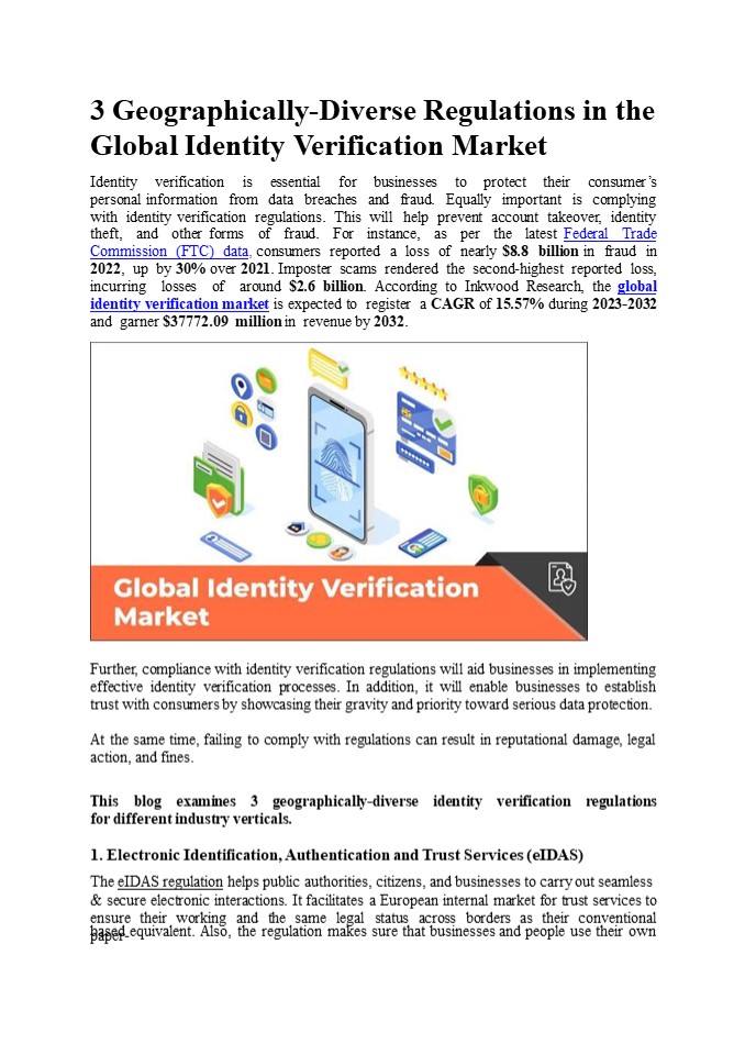3 Geographically-Diverse Regulations in the Global Identity Verification Market