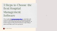3 Steps to Choose the Best Hospital Management Software (1)