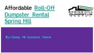 Roll-Off Dumpster Rental Spring Hill
