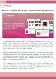 How Can E-commerce Web Scraping Revolutionize Sales Lead Generation?