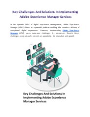 Key Challenges And Solutions In Implementing Adobe Experience Manager Services