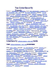 Top CyberSecurity Trends