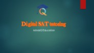 Digital SAT Tutoring