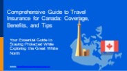 Travel Insurance For Canada