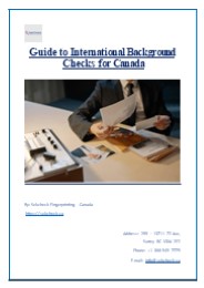 Guide to International Background Checks for Canada