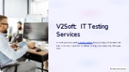 IT Testing Services - Cloud based Testing
