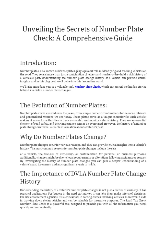 Number plate check | Instant car history reports