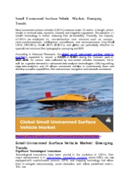 Small Unmanned Surface Vehicle Market: Emerging Trends