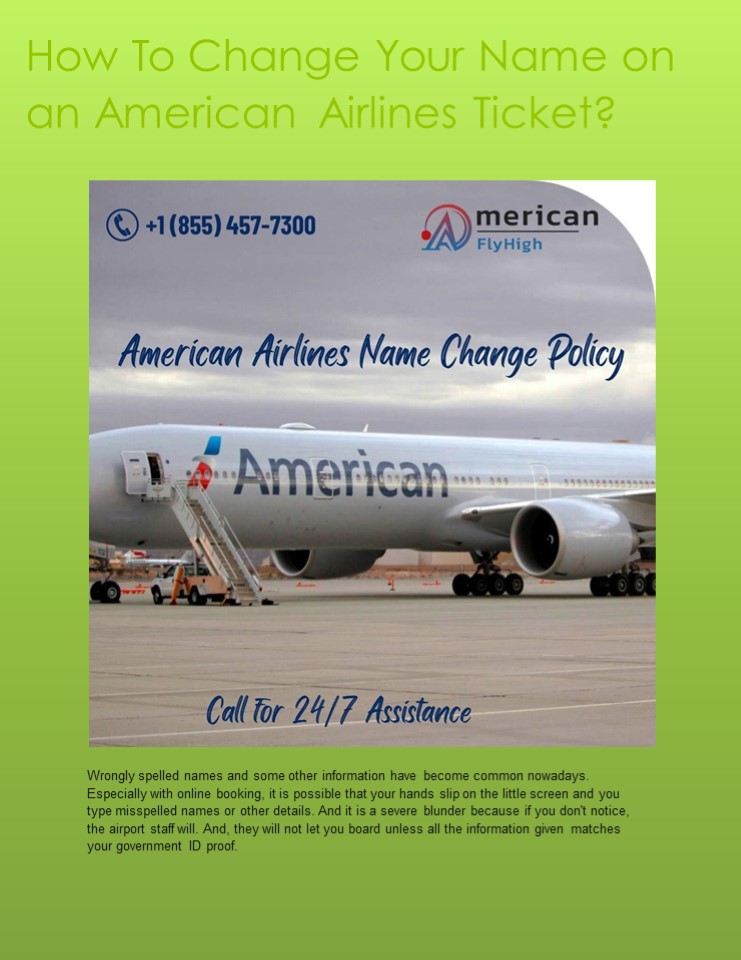 PPT How To Change Your Name on an American Airlines Ticket PowerPoint
