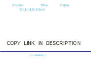 ⚡[PDF]✔ Solve the Cube Blindfolded: Beginner's Method