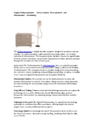 Digital Plethysmometer: Precise Edema Measurement and Inflammation Monitoring
