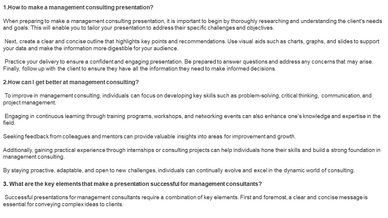 Top 5 Presentation Secrets for Management Consultants