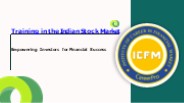 Training in indian stock market