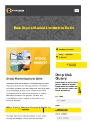 Best Stock Market Institute in Delhi