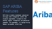 SAP ARIBA Features