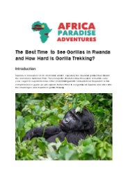 Experience Gorilla Trekking in Rwanda's Wilderness