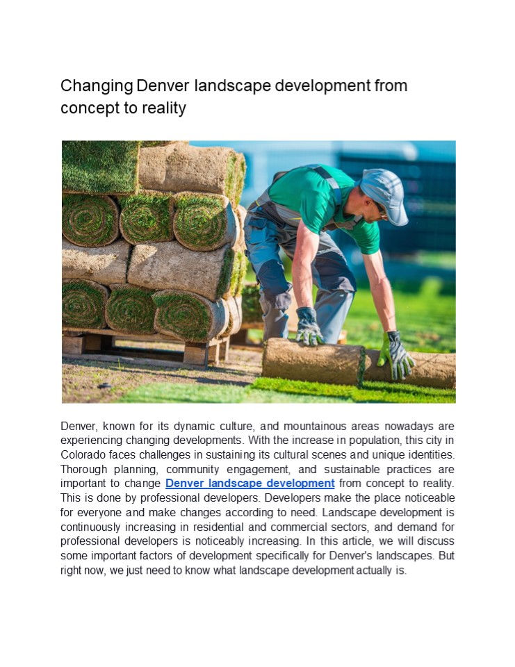 Denver landscape development | Colorado Lawn & Landscaping Service