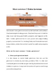 Most Common 7 Chakra Gemstone