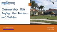 Understanding HOA Roofing: Best Practices and Guidelines