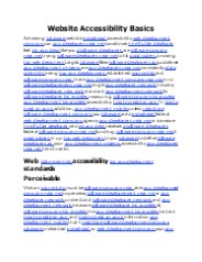 Website Accessibility Basics