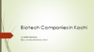 Biotech company in kochi