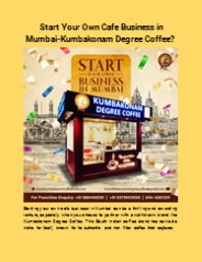 Start Your Own Cafe Business in Mumbai-Kumbakonam Degree Coffee?