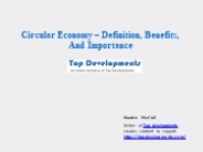 Circular Economy – Definition, Benefits, And Importance