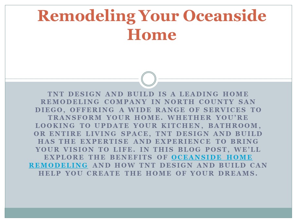 Remodeling Your Oceanside Home