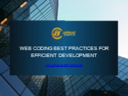 Web Coding Best Practices for Efficient Development